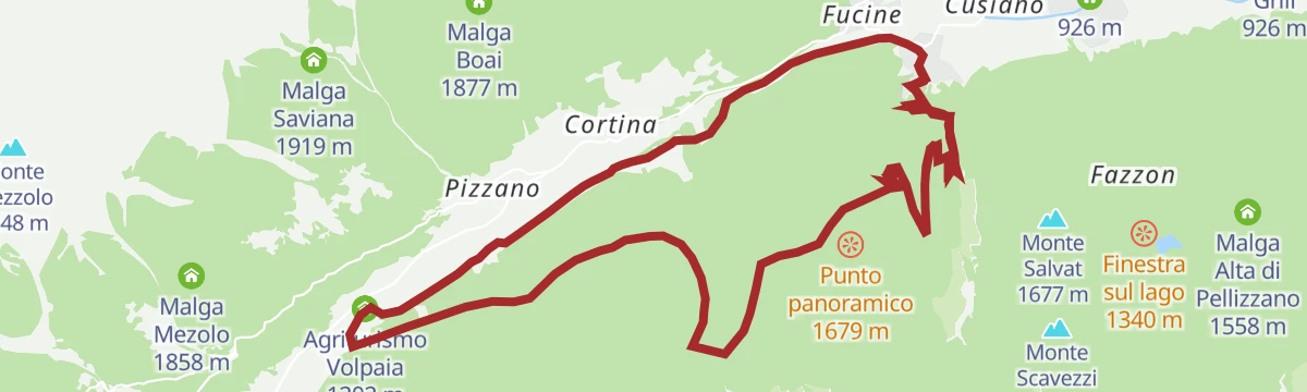 Route map: Malga del Doss route